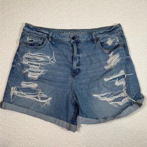 American eagle womens mom shorts med wash size 20